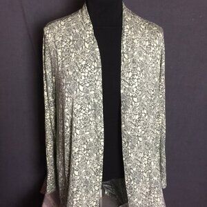 Lands End Medium 3/4 Sleeve Cardigan Sweater Soft